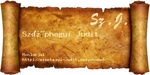 Széphegyi Judit névjegykártya